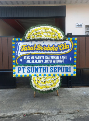 Papan Bunga Duka di Kao